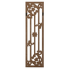 Vintage Wood Wall Panels, Distressed White and Gold, 41 Inch
