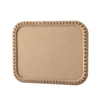 Rattan Framed Bulletin Board, 20x25 Rustic Linen Pin Board for Wall