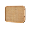 16x12 Small Bulletin Board, Boho Natural Rattan Pinboards for Wall