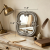 Small Vintage Silver Mirrors for Wall Decor 12 Inch, Horizontal or Vertical