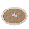 20x28 Oval Burlap Bulletin Board, Scalloped Wood Frame 