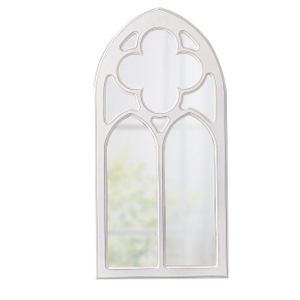 Farmhouse White Arched Window Mirrors for Wall Decor 18 X 36 Inch