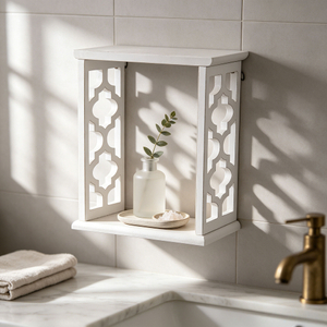 Small Cube Shelf Wall Mount, 12 Inch Floating Wooden Shelves