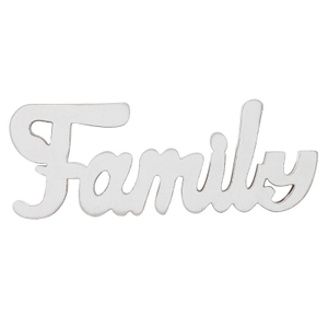 Rustic Wooden Family Signs for Home Decor 15", Distressed White
