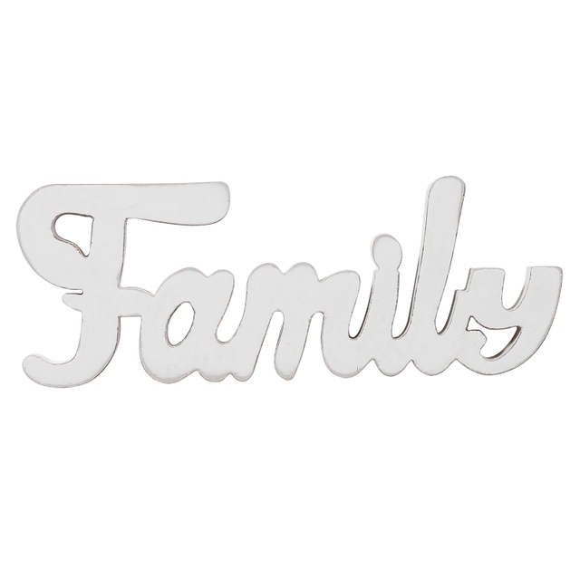 Rustic Wooden Family Signs for Home Decor 15", Distressed White