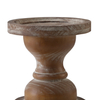 Large Rustic Wood Candle Holder Decor, Brown Candle Pillar Holder
