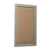 18x29 Linen Bulletin Board, Rustic Wood Frame Decor