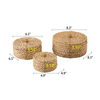 Round Rattan Storage Boxes with Lids Set of 3, Handwoven Wicker Basket