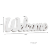 Rustic Wooden Outdoor Welcome Sign for Front Door 15", White