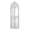Farmhouse Wood Frame Arched Window Mirror 12 x 38 inches