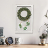 Chicken Wire White Framed Bulletin Boards, 18×29" Wood Grid Shelf