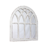 Vintage White Arched Window Mirrors for Wall Decor 29.5"