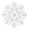Vintage Wrought Iron Wall Decor 32.5 Inches, Distressed White
