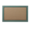29x18 Fabric Bulletin Board, Distressed Green Wood Framed