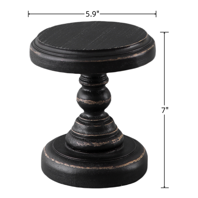 Wood Display Riser, Rustic Small Pedestal Stand/Planter Stands