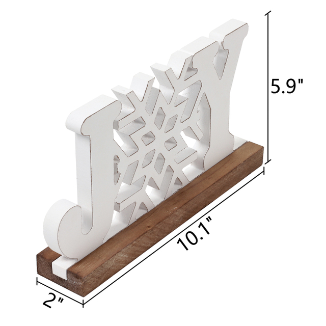 Farmhouse Noel Christmas Joy Decor for Tabletop 10 inches