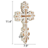 Decorative Wall Crosses for Home Decor, Handmade Whitewashed Finish