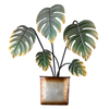 Vintage Small Metal Monstera Leaf Wall Decor 10 X 12