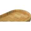 Rattan Tray Set of 2 with Wooden Legs