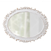 White Vintage Ornate Oval Mirror
