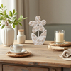 Vintage Small Cute Wooden Flowers Table Decorations 5 X 8 Inch