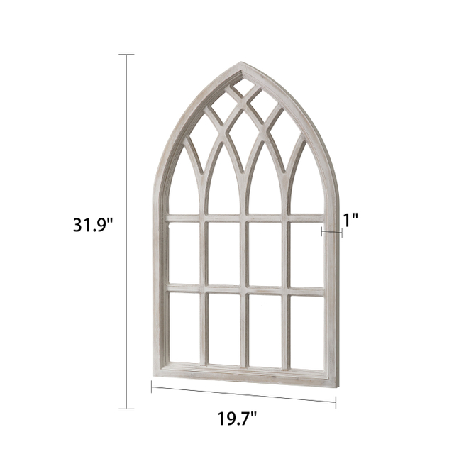 Whitewash Design Window Frame Wall Decor