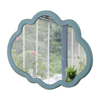 Small Blue Wall-Mounted Mirrors 12 X 16 Inch, Wood Frame