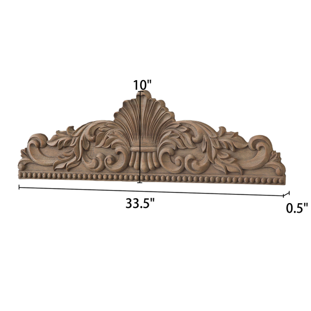 Large Wooden Wall Pediment, 33x10 Farmhouse Scroll Wall Art