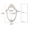Hand Carved Distressed Solid Wood Framed Mirror