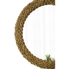 Round Woven Seagrass Frame Wall Mirror