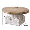 Rustic 6 Inch Tall Pedestal Stands, Wooden Display Riser