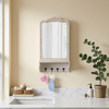 Vintage Mirror with Shelf and 4 Hooks 30 X 16 Inch
