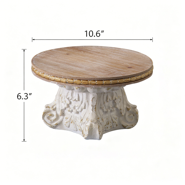 French Vintage Resin Display Stand, Cake Pedestal Stand Riser