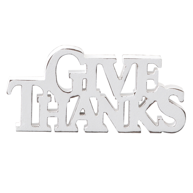 Rustic Small Give Thanks Sign for Thanksgiving Table Decor