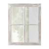 Farmhouse Window Pane Mirror, Washed White, 18 X 23 Inch