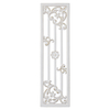 Vintage Wood Wall Panels, Distressed White and Gold, 41 Inch