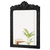Black Vintage Mirror for Vanity 24 X 36 Inch, Wooden Frame