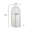 Farmhouse White Arched Window Mirrors for Wall Decor 18 X 36 Inch