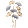 Modern Small Ginkgo Leaf Metal Wall Decor 9 X 11 Inches