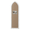  39"x12" Arch White Linen Bulletin Board