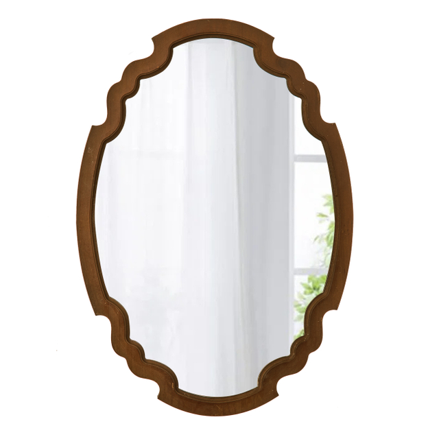 Hanging Farmhouse Oval Mirrors for Wall Decor 16 X 22 Inch