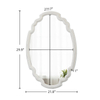 Rustic Oval Mirror 22 X 30 Inch, Distressed White, Wood Framed