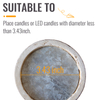 Rustic Wood Pillar Candle Holder, Handmade Distressed, 5" L x 9" H