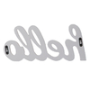 Rustic Wooden Hello Sign for Home Decor 14", Distressed White