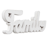 Rustic Wooden Family Signs for Home Decor 15", Distressed White