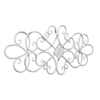 White Flower Scroll Metal Wall Art Decor 32" x 13"