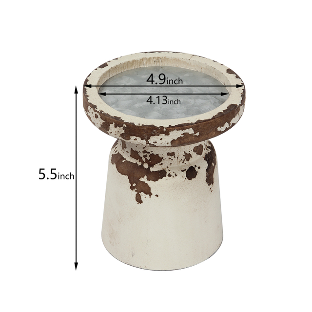 Rustic Wood Candle Holders Pillar, Handmade Distressed