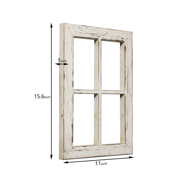 French Window Frame Wall Decor 11" x 16" - Set of 2