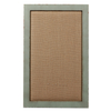 18x29 Linen Bulletin Board, Rustic Wood Frame Decor