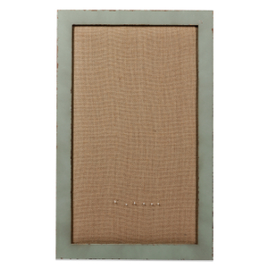 18x29 Linen Bulletin Board, Rustic Wood Frame Decor